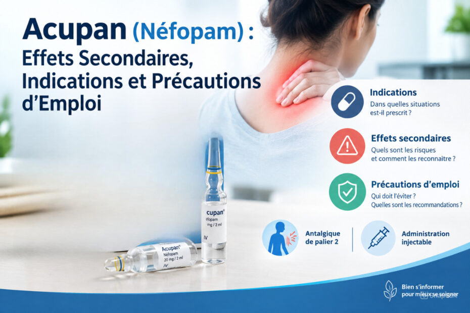 Acupan (Néfopam) : Effets Secondaires, Indications et Précautions d’Emploi